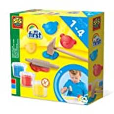 SES Creative 14432 Animal My First Clay med verktyg, solid, blandad, 3 x 90 g