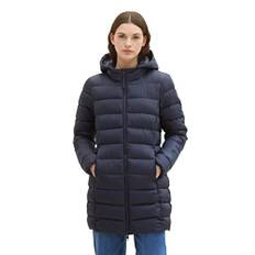 TOM TAILOR Denim Damen 1038551 Lightweight Steppmantel mit Kapuze, 10668-sky Captain Blue, XL