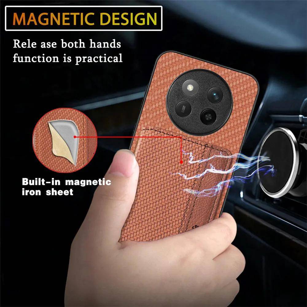 Honor Magic 8 Pro Magic7 Lite 5G Läderfodral Stöldskyddad Kortinnehavare Bakpanel för Honor Magic 7 Lite Fodral Magic 5 6 Pro Funda