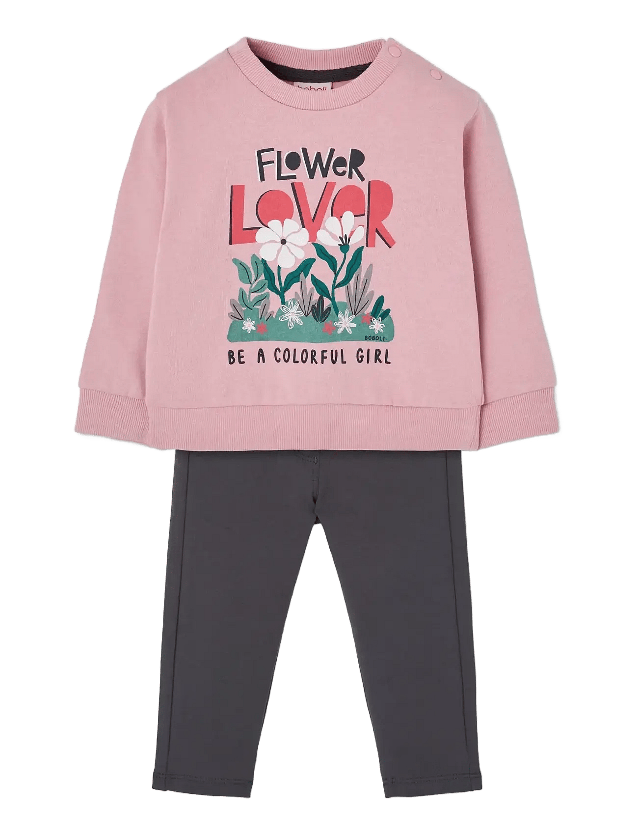 BOBOLI Set Knit For Girl -Bci | Pink | 110