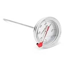 Friteringstermometer i Rostfritt Stål - Mäter Noggrant Temperaturen - Lämplig för Stekning, Grillning och Oljepannor (Fditsmyutd3bvh-12)