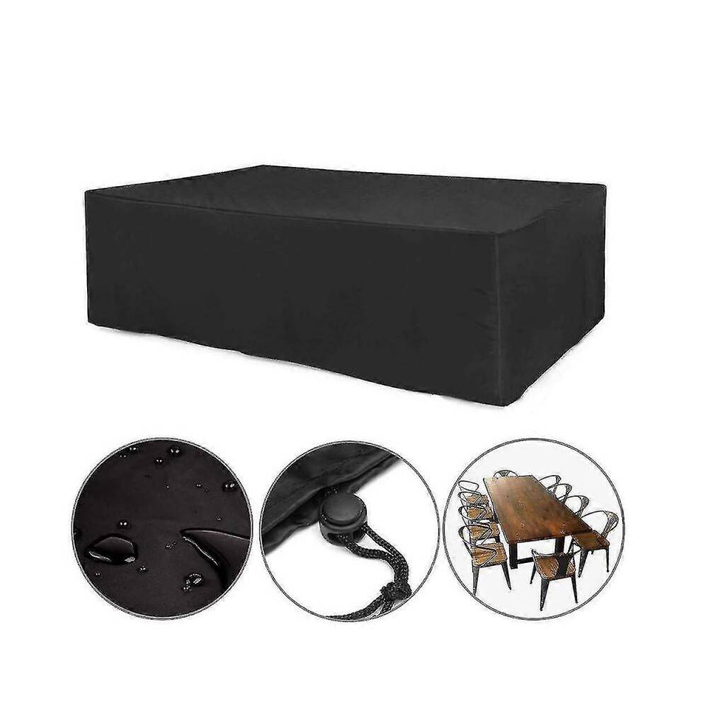 (200x200x80cm) 64 Sizes Waterproof Outdoor Patio Garden Furniture Covers Rain Snow Chair Covers (black)