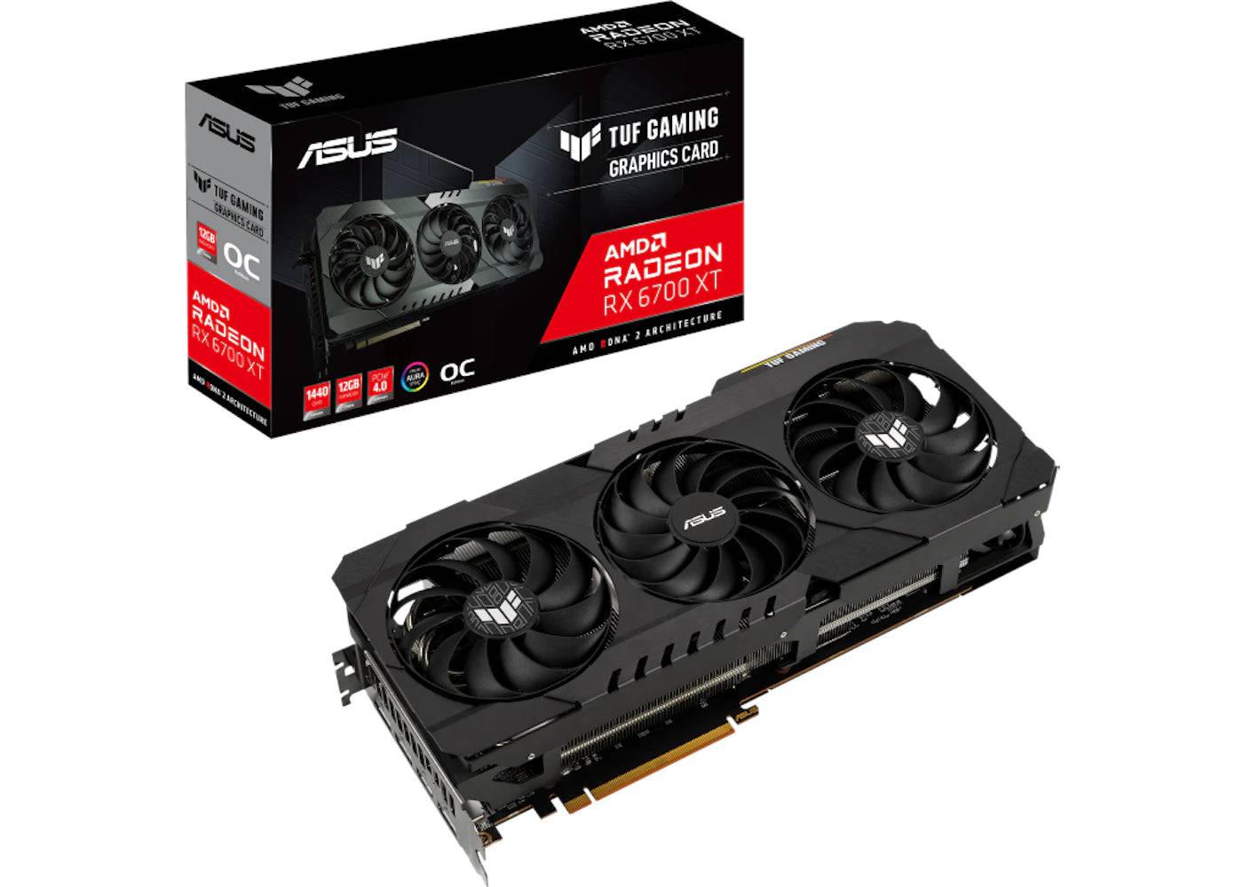 AMD ASUS TUF GAMING Radeon RX 6700 XT OC 12 GB Graphics Card (TUF-RX6700XT-O12G-GAMING) - One Size (One Size)