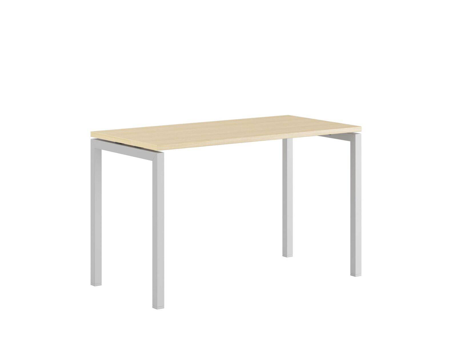 Luna U Bord 120x60cm - Birk-hvid.