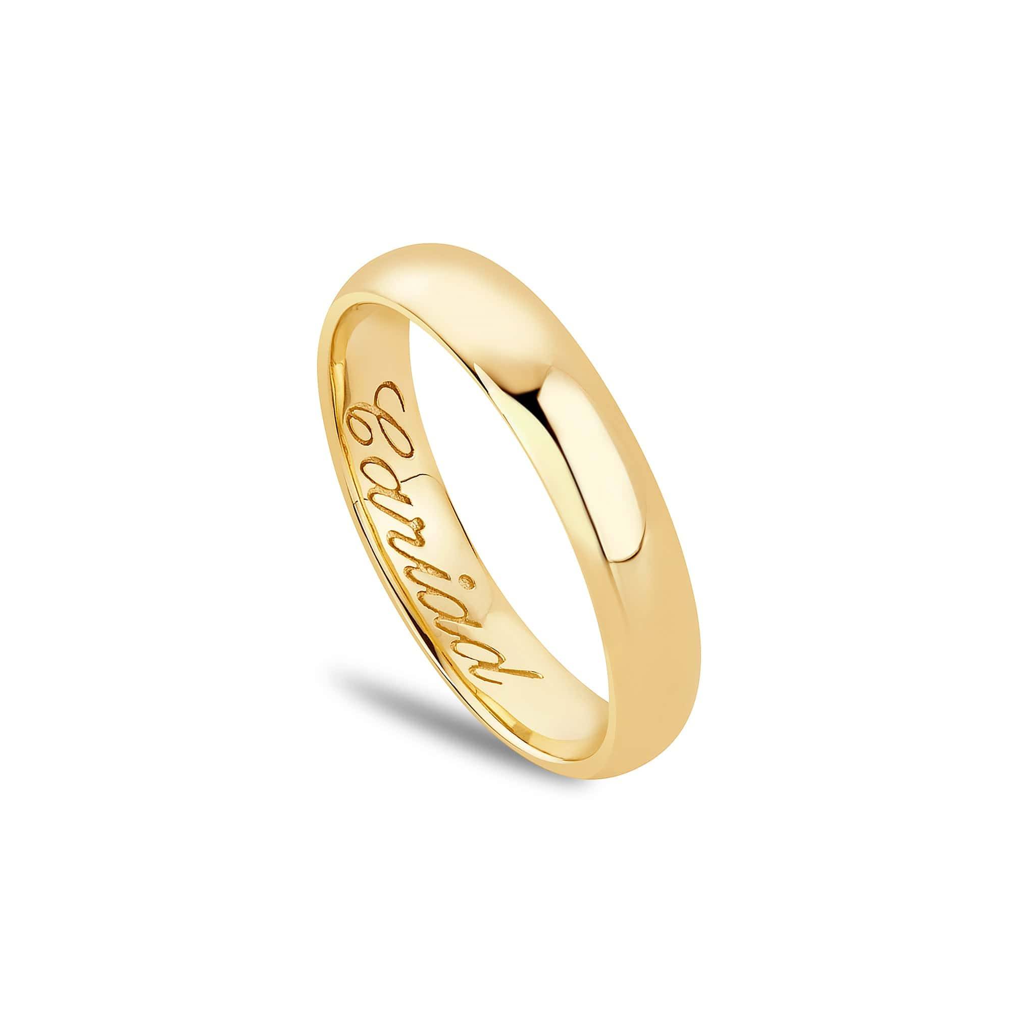 Promises 18ct Solid Gold 4mm Wedding Ring
