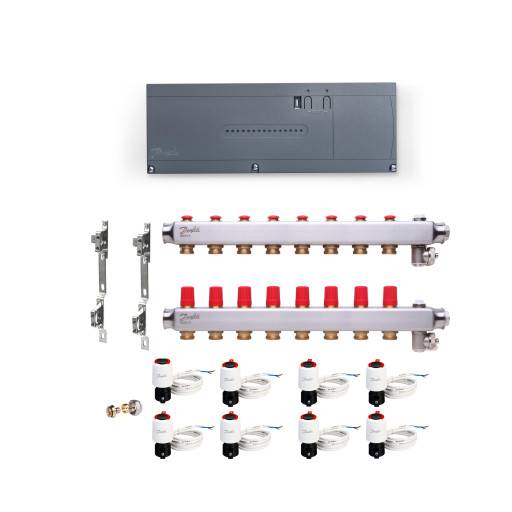 Danfoss Icon2 trådløs gulvvarmesystem til 8 kredse