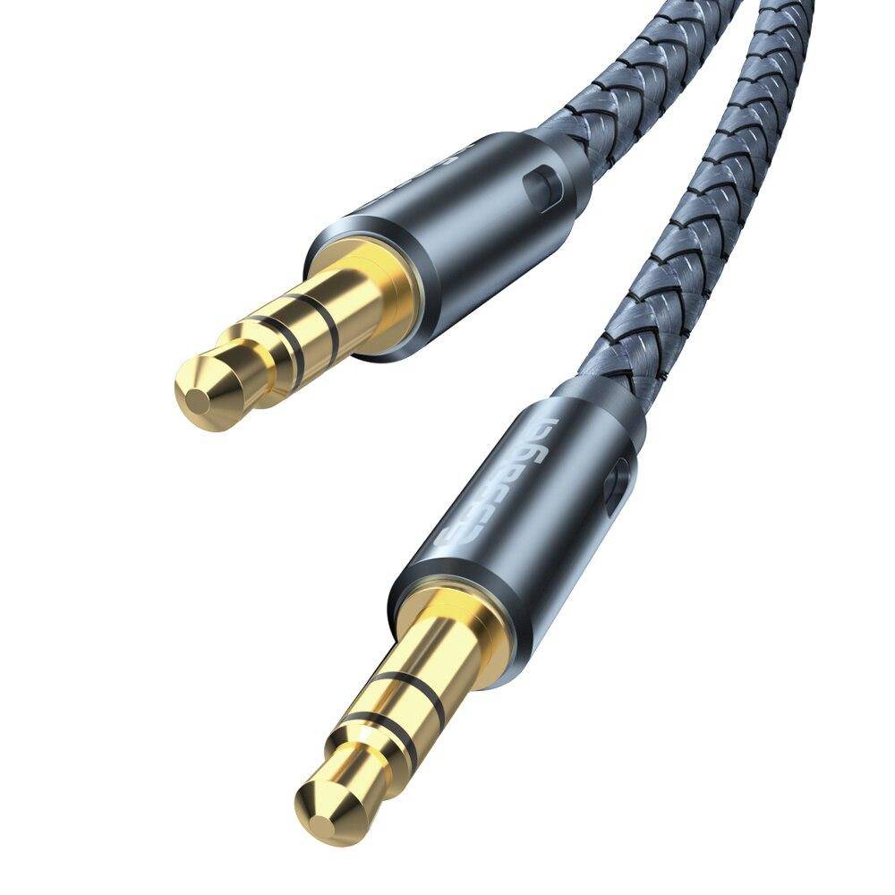 Essager Aux-kabel Högtalarkabel 3,5 mm uttag Ljudkabel för bilhörlursadapter Hane uttag till uttag 3,5 mm sladd för Samsung Xiaomi 0.5m