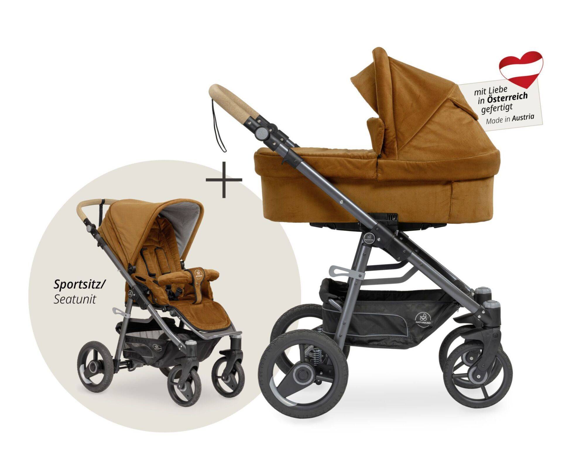 Naturkind Lux Evo kombivogn - Cord Cognac