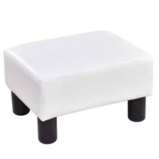 Fotpall pall fotpall fotstöd fotstöd fotstöd stoppad pall PU 40 x 30 x 24cm-vit