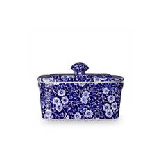 Blue Calico Butter Dish Blue/White