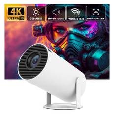 HY300 HD True 720P WIFI Bärbara projektorer 4K MINI-projektor TV Hemmabio Bio HDMI-kompatibel Fullständigt stöd Android IOS 1080P för mobiltelefon EU plug