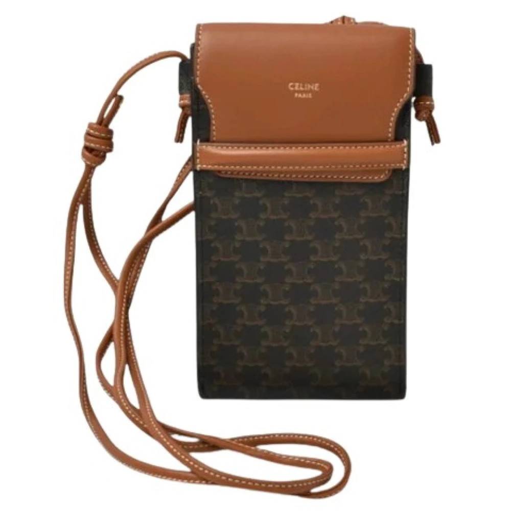 Celine Vintage Pre-owned Vintage Læder Skuldertaske - Vintage - Dame - Brun - ONE SIZE - Uld
