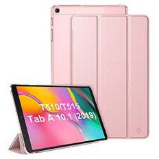 Fintie Hülle für Samsung Galaxy Tab A 10,1 SM-T510/T515 2019 - Ultradünn Schutzhülle mit transparenter Rückseite Abdeckung Cover für Samsung Galaxy Tab A 10.1 Zoll 2019 Tablet, Roségold