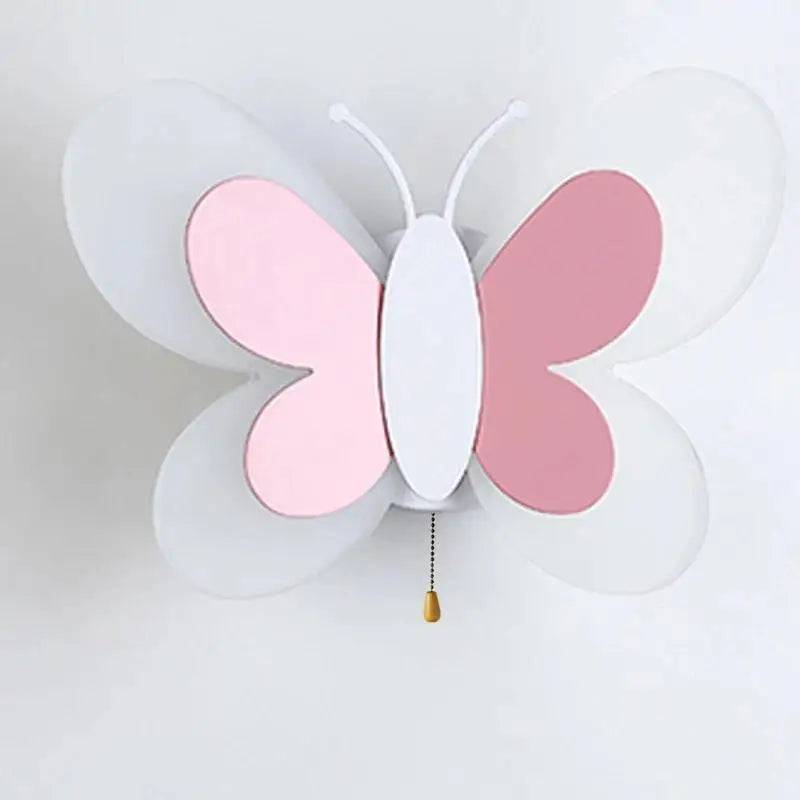 ButterflyGlow – LED Vägglampa i Fjärilsdesign för Rummet - Vit med Dragkedja / Varm Vit (2700-3500K)