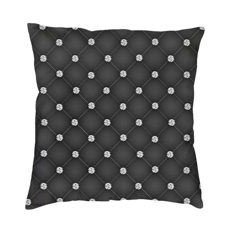 Mode Glitter Diamanter Kuddfodral 60x60cm Mjukt Lyxigt Strassmönster Örngott för Bil Kuddfodral Hem Dekorativt