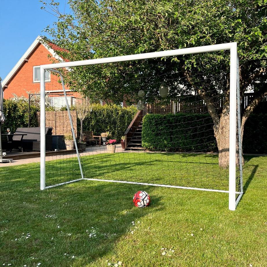 Fodboldmål 300 x 200 cm Freeplay Elite Pro - Hvid Galvaniseret Stål.