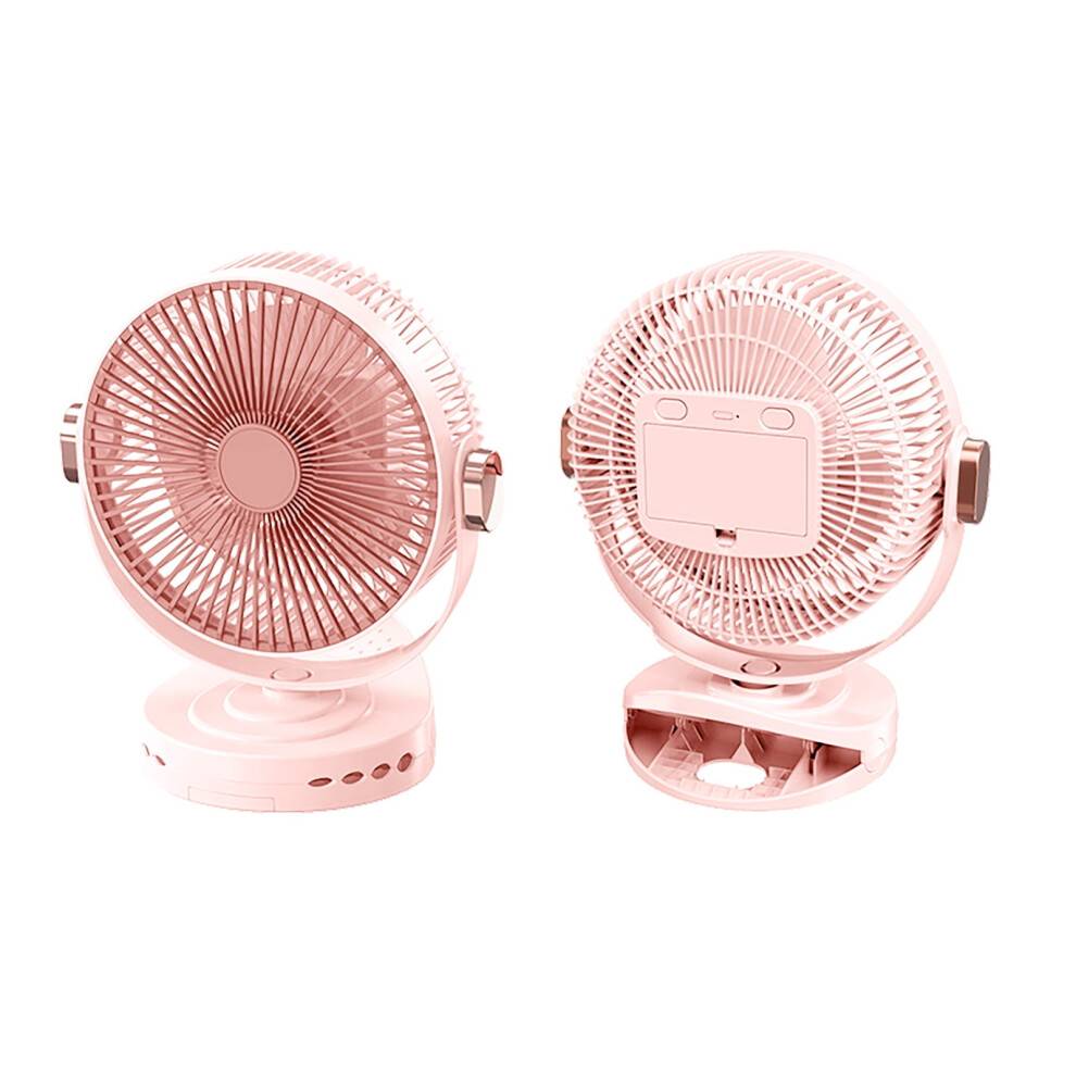 Penkiiy clip-on bordventilator 8 tommer 5-hastighed USB genopladelig