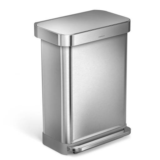 Simplehuman affaldsspand, 55 liter, pedal, børstet stål