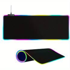 TEMU 1pc Gaming Mouse Pad 15 Rgb , , Synthetic , Computer Keyboard Mat For