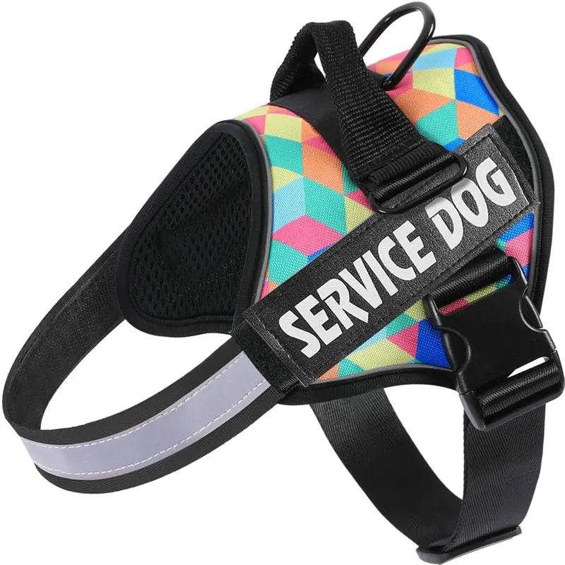 Chest Strap Dog Vest Harness | Quick-Release Buckle for Medium & Large Dogs - Diamond camouflage / M (M)