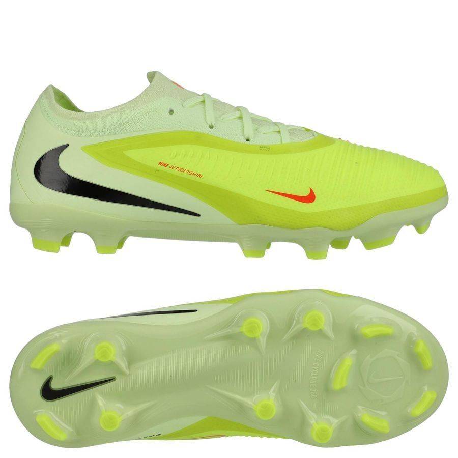 Nike Phantom 6 Pro Low Cut MG Max Voltage - Grøn/Sort/Orange Børn - Multi Ground (MG)