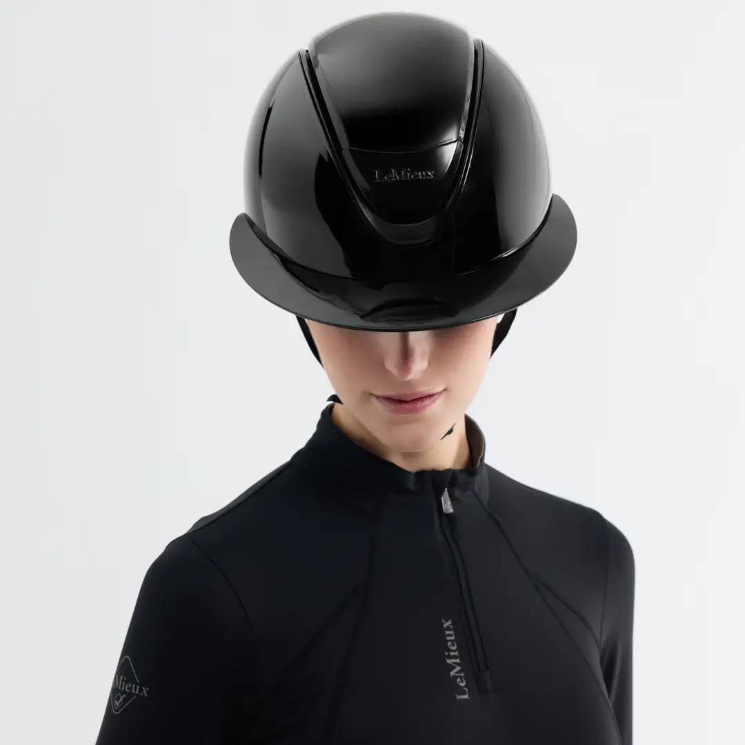 LeMieux Verv Competition Glossy Ridehjelm - Black - STR 56-58