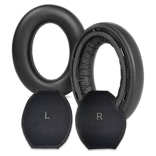 HAIZEEN öronkuddar kompatibel med Sennheiser Momentum 4 trådlösa hörlurar öronkuddar ersättningskuddar (proteinläder/minnesskum)