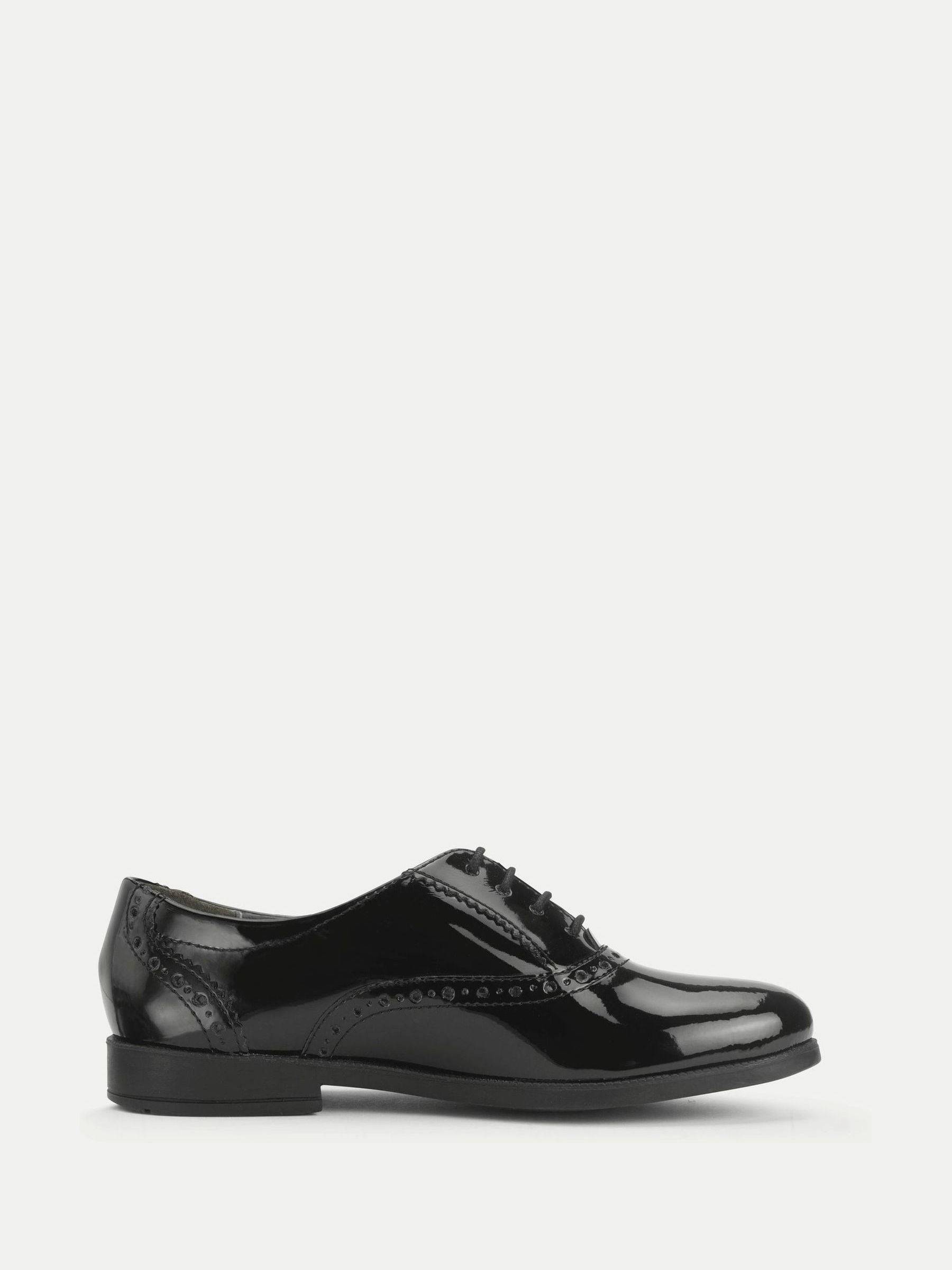 Start Rite Start-Rite Black Patent Wide Fit Hermione Patent Lace-Up Oxford Style Closed Shoes - EU 40 (UK 6.5 G)