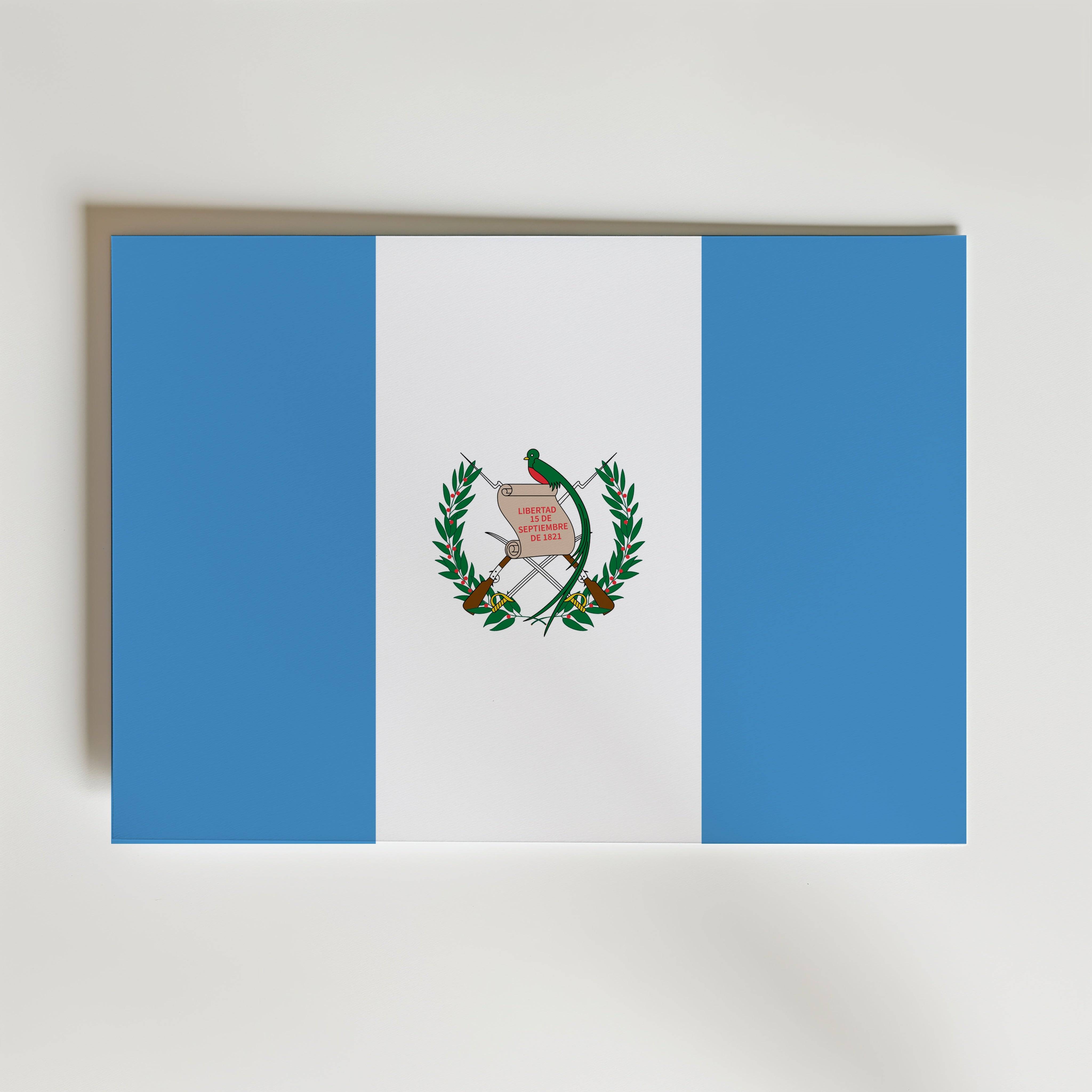 Guatemala National Flag Poster - Poster 70x50 cm