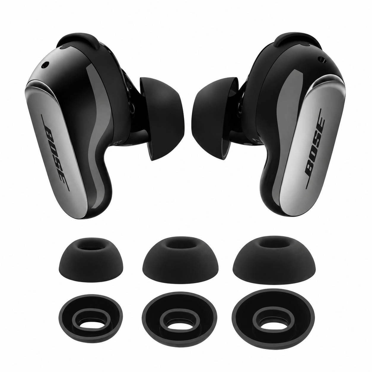 Ahastyle Bose QuietComfort Ultra 2 3-pack Silikon Ear Tips, Svart