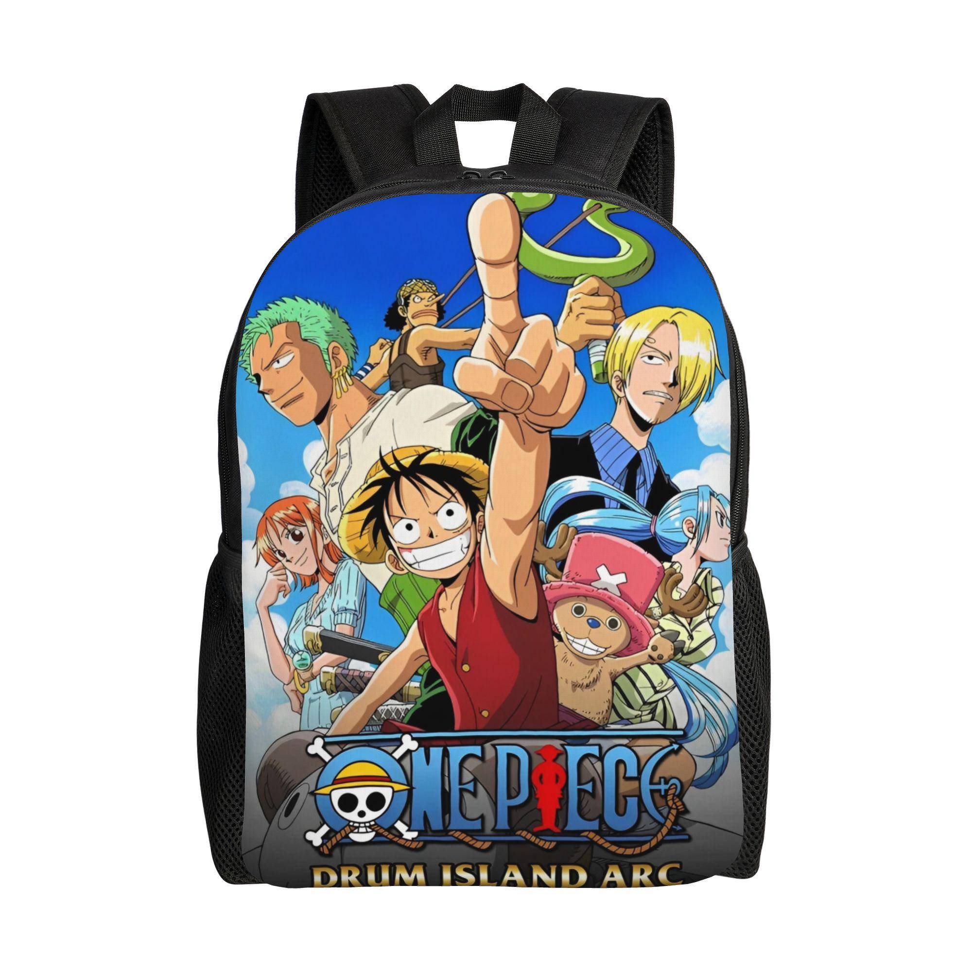 One Piece Luffy Ryggsäck för Män Kvinnor Casual Student Affärsdagsryggsäck College Axelväska Hållbar