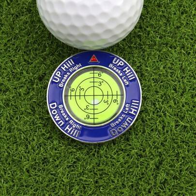 1/2 st Slope Master Pro grön avläsare, nivåmätare, bollpositionsmarkör, golfutrustning, dubbelsidig bollmarkör - Multifärgad (En-Storlek)