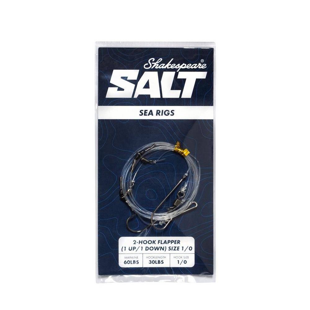 Shakespeare Salt Sea Rig - 2-Hooks Flapper 1Up 1Down Size 2.