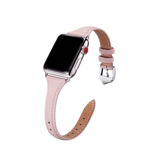 Apple Watch (38/40/SE/41/42mm) - Wonder™ Classic Læder Rem - Rose