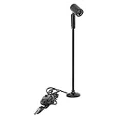 Stående Skåp Spotlight LED Smycken Display USB-driven Aluminium Mini för Konstmålning (Svart)