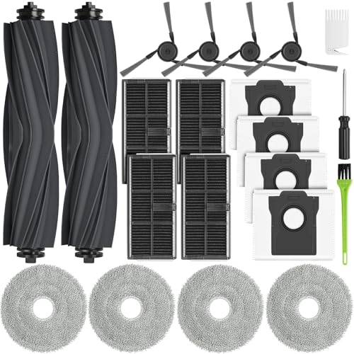 L10s Ultra Gen 3 Zubehör für Dreame L50 Ultra AE / X40 Ultra Complete Ersatzteile L40 Ultra Zubehörset Mova P50 Pro Ultra / X40 Master 2 Hauptbürste 4 Staubbeutel 4 Filter 4 Wischpads 4 Seitenbürste
