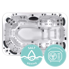 Spabad Palladium med Luftvärmepump 9 Platser 98 Jets Swebad