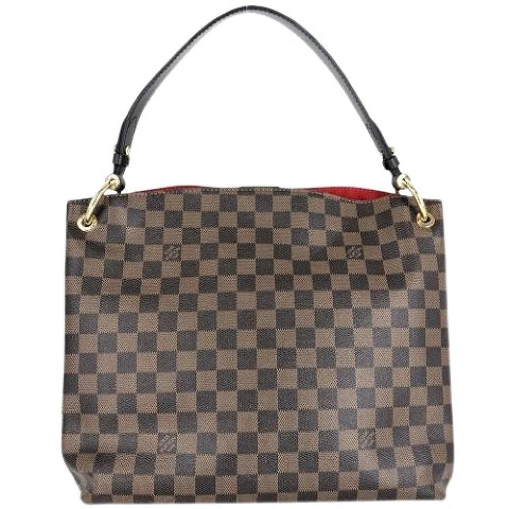 Louis Vuitton Vintage Pre-owned Damier Skuldertaske - Vintage - Dame - Brun - ONE SIZE - Uld