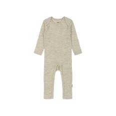 Mikk-line Heldragt Melange Offwhite i Merinould - Str. 9m 74cm