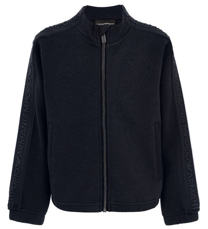 Emporio Armani Cardigan - Marinblå m. Logorand - Emporio Armani - 6 år (116) - Cardigan