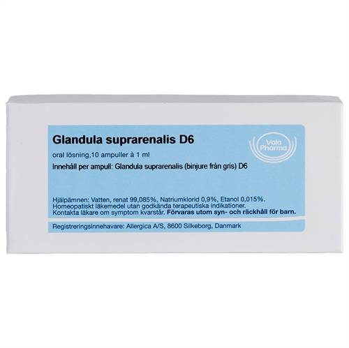 Glandula suprarenalis D6 - 10 ampuller - Allergica