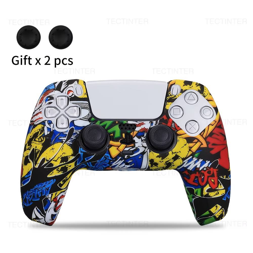 Soft Cover For Ps5 Accessories Rubber Case For Ps5 Slim For Ps5 Controller Protective Skin Thumb Grips