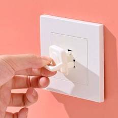 10 st uttagsskydd babysäkra, säkerhetsskydd för barnuttag, barnsäkra eluttagsskydd, säkerhetskåpor med dolt draghandtag, barnsäkra elektriska säkerhet - Multifärgad (10 stycken - grå,10 stycken - vit,10 stycken - 5 stycken vita + 5 stycken grå)