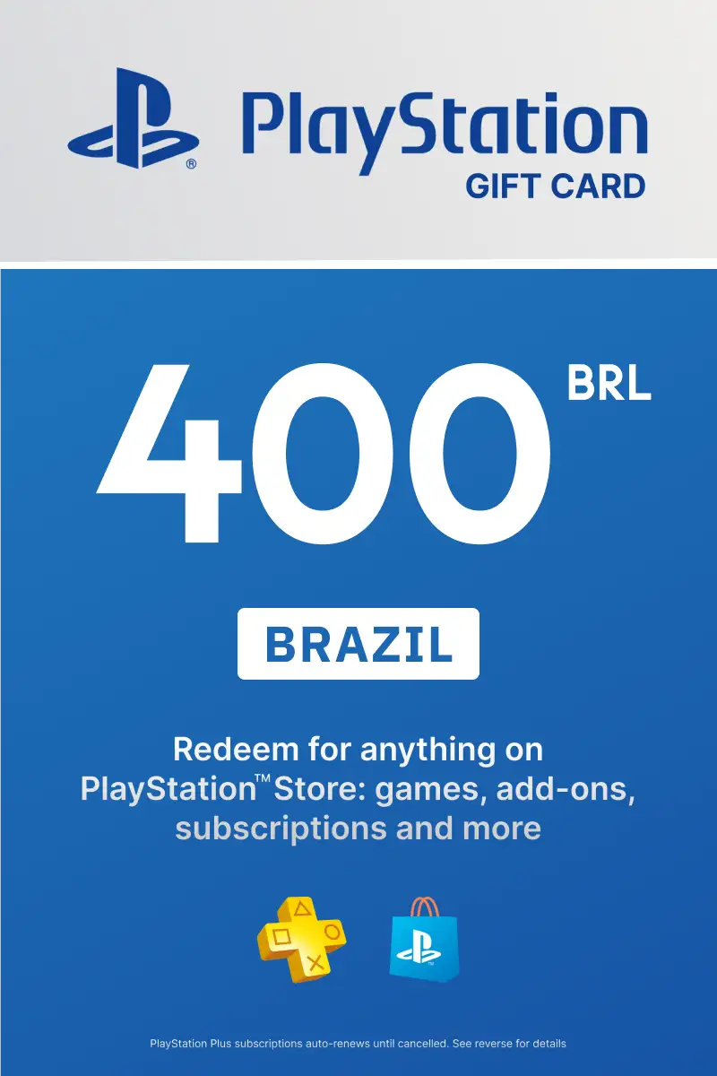 PlayStation Network Card 400 BRL (BR) PSN Key Brazil.
