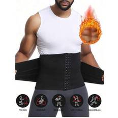 1st, sport och fitness mäns trebältes träningsbunt bälte Kroppsformning och buken åtstramande bälte Svettning och buken åtstramning bälte - Svart (L,M,S,XL,XXL,XXXL)