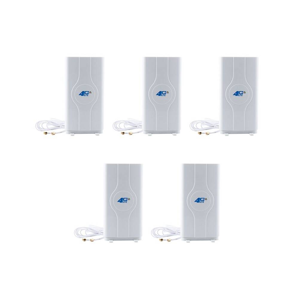 5X 700-2600Mhz 88Dbi 3G 4G Lte Antenna Mobile Antenna Male Connector Booster Mimo Panel Antenna+2 Meters(2X SMA-Male)