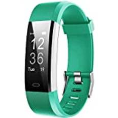Fitness Tracker aktivitetsmätare klocka med pulsmätare, vattentätt smart fitnesband med stegräknare, kaloriräknare, stegräknare klocka för kvinnor och män (grön)