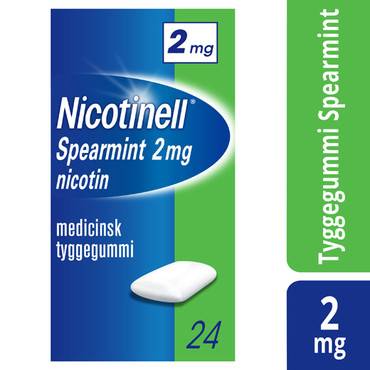 Nicotinell Tyggegummi Spearmint, 2 mg - 24 stk.