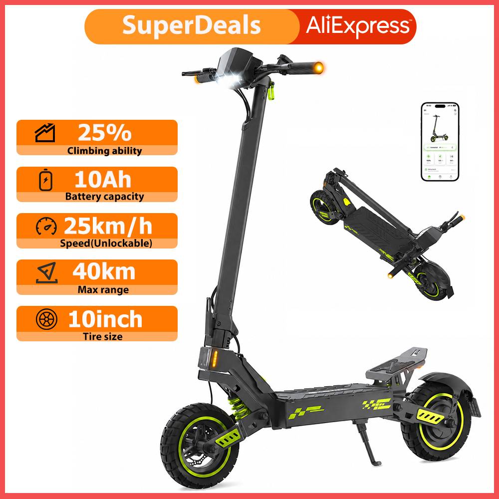 10inch Off-Road Electric Scooter Swing-arm Suspension Rear-Wheel Drive Foldable Scooter 17.5Ah 60km Long Range Four-speed Control Scooters for Adult