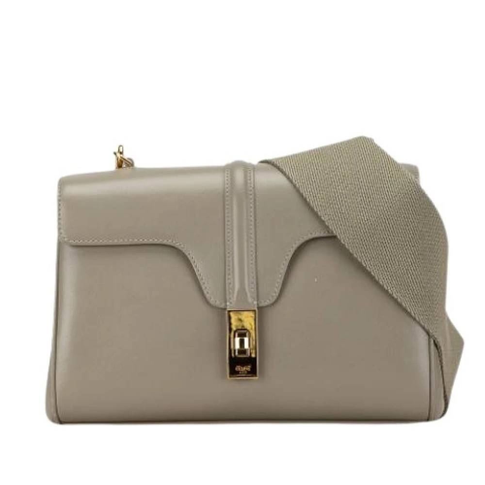 Celine Vintage Pre-owned Teen Soft 16 Crossbody Bag - Vintage - Dame - Grøn - ONE SIZE - Uld